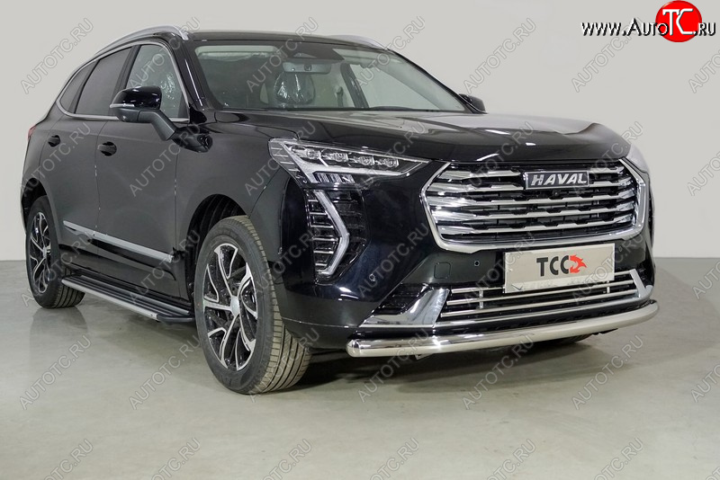 14 799 р. Защита переднего бампера нижняя d60,3 мм ТСС Тюнинг Haval Jolion дорестайлинг (2020-2024) (кроме комплектации Comfort)  с доставкой в г. Набережные‑Челны