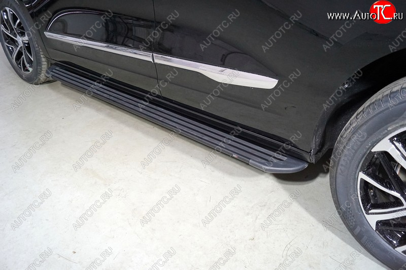 21 999 р. Пороги алюминиевые Slim Line ТСС Тюнинг  Haval Jolion (2020-2024) дорестайлинг (Black)  с доставкой в г. Набережные‑Челны