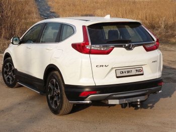 Защита заднего бампера (уголки, d42,4 мм) TCC Honda (Хонда) CR-V (СР-В)  RW,RT (2016-2022) RW,RT дорестайлинг, рестайлинг