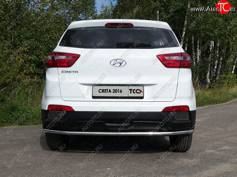 16 899 р. Защита задняя (нержавейка d42,4 мм), ТСС Тюнинг  Hyundai Creta  GS (2015-2019) дорестайлинг  с доставкой в г. Набережные‑Челны