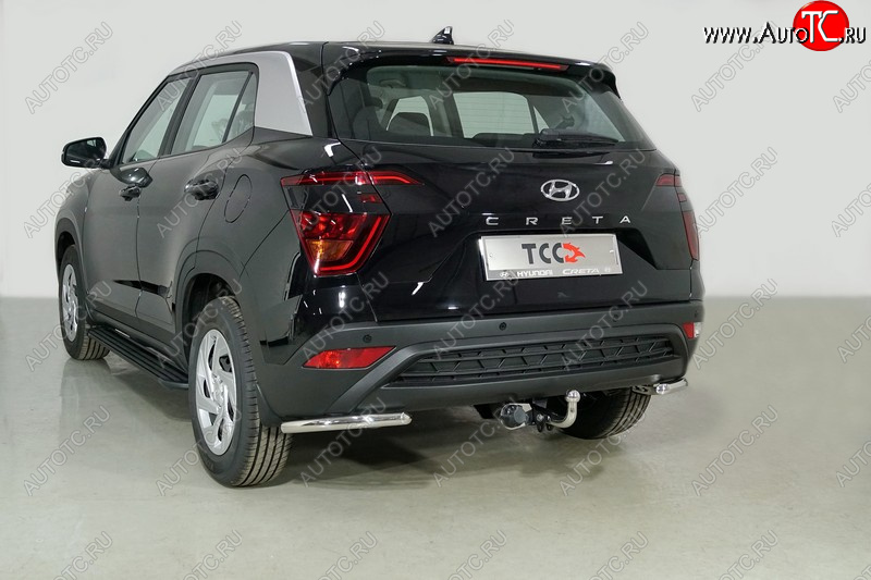 13 349 р. Защита заднего бампера (уголки, d42,4 мм) TCC  Hyundai Creta  SU (2020-2022)  с доставкой в г. Набережные‑Челны