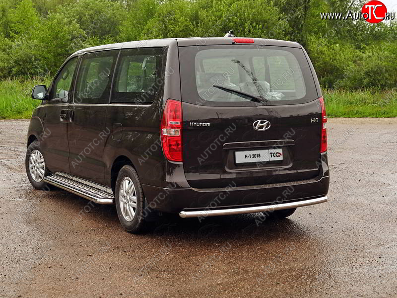 21 799 р. Защита задняя (центральная нержавейка 60,3 мм), ТСС Тюнинг Hyundai Starex/Grand Starex/H1 TQ 2-ой рестайлинг (2017-2022) (центральная)  с доставкой в г. Набережные‑Челны