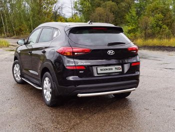 Защита задняя (нержавейка 60,3 мм) ТСС Тюнинг Hyundai Tucson TL рестайлинг (2018-2021)