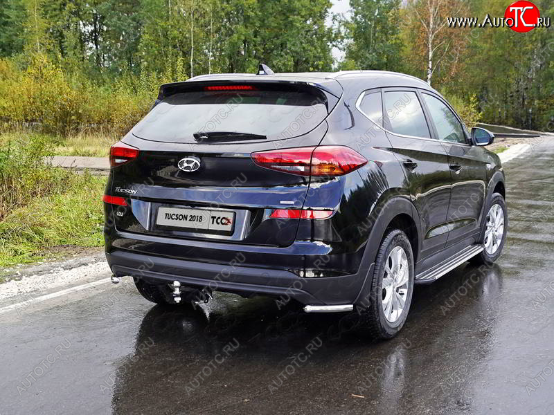 12 299 р. Защита заднего бампера (уголки, d42,4 мм) TCC Hyundai Tucson TL рестайлинг (2018-2021)  с доставкой в г. Набережные‑Челны