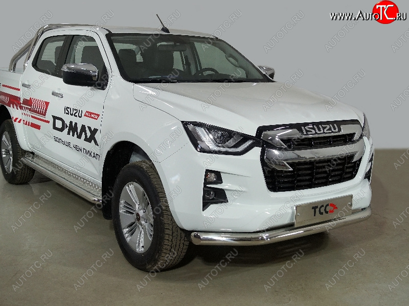 22 649 р. Защита переднего бампера нижняя d76,1 мм ТСС Тюнинг  Isuzu D-Max  RG (2020-2023) DoubleCab (нержавейка)  с доставкой в г. Набережные‑Челны