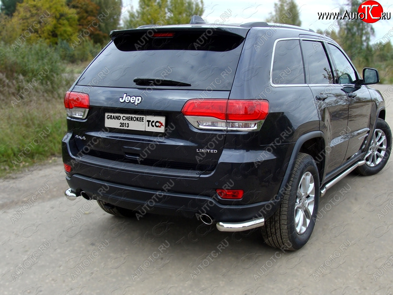 17 999 р. Защита заднего бампера (уголки, d60,3 мм) TCC  Jeep Grand Cherokee  WK2 (2013-2018) 1-ый рестайлинг  с доставкой в г. Набережные‑Челны