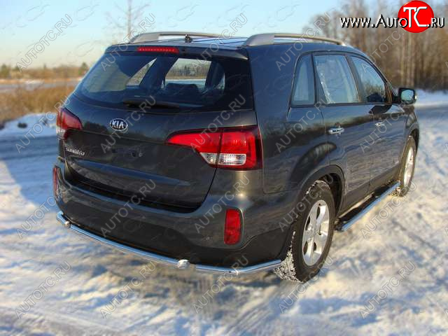 13 999 р. Защита заднего бампера (уголки, d60,3 мм) TCC  KIA Sorento  UM/Prime (2014-2018) дорестайлинг  с доставкой в г. Набережные‑Челны