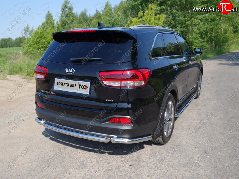 18 699 р. Защита заднего бампера (уголки, d60,3 мм) TCC KIA Sorento UM/Prime рестайлинг (2018-2020)  с доставкой в г. Набережные‑Челны