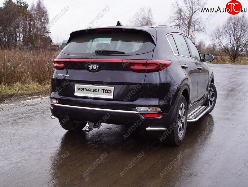 13 999 р. Защита заднего бампера (уголки, d42,4 мм) TCC  KIA Sportage  4 QL (2018-2022) рестайлинг  с доставкой в г. Набережные‑Челны