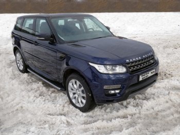 Пороги алюминиевые с пластиковой накладкой, ТСС Тюнинг Land Rover (Ленд) Range Rover Sport (ранж)  2 L494 (2013-2017) 2 L494 дорестайлинг