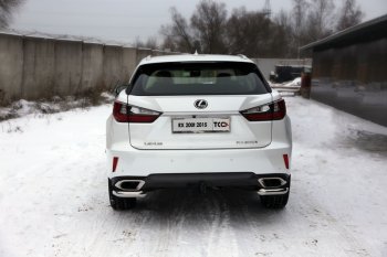 Защита заднего бампера (кроме F-Sport, уголки, d60,3 мм) TCC  RX ( 270,  200T), RX350  AL20