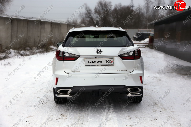 19 999 р. Защита заднего бампера (кроме F-Sport, уголки, d60,3 мм) TCC Lexus RX 270 AL20 дорестайлинг (2015-2019)  с доставкой в г. Набережные‑Челны