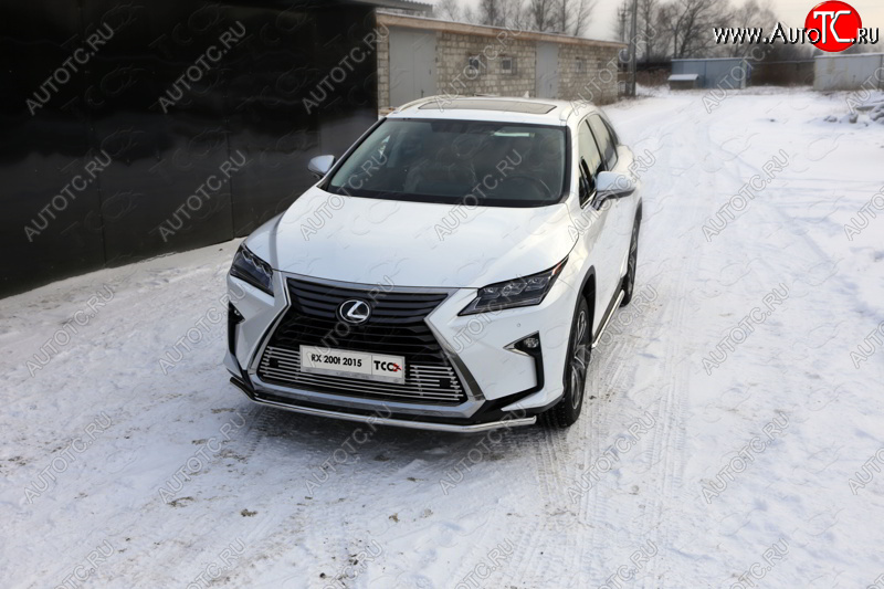 21 799 р. Защита переднего бампера нижняя d42,4 мм ТСС Тюнинг Lexus RX350 AL10 рестайлинг (2012-2015) (нержавейка)  с доставкой в г. Набережные‑Челны