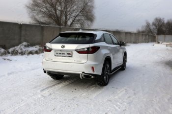 Защита задняя (центральная, нержавейка 60,3*42,4 мм) кроме F-Sport ТСС Тюнинг  RX  200T, RX300  XU30, RX330  XU30, RX350  AL20, RX450H  AL10