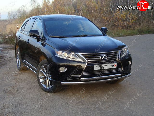 30 999 р. Защита переднего бампера нижняя 60,3*60,3 мм ТСС Тюнинг Lexus RX350 AL10 рестайлинг (2012-2015) (нержавейка)  с доставкой в г. Набережные‑Челны