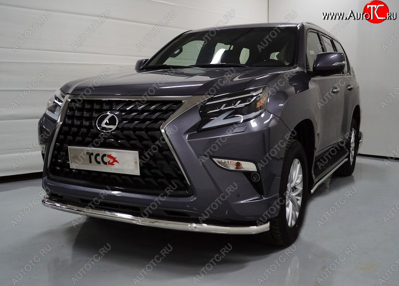 30 999 р. Защита переднего бампера нижняя d60,3 мм ТСС Тюнинг  Lexus GX460  J150 (2019-2022) 2-ой рестайлинг (нержавейка)  с доставкой в г. Набережные‑Челны