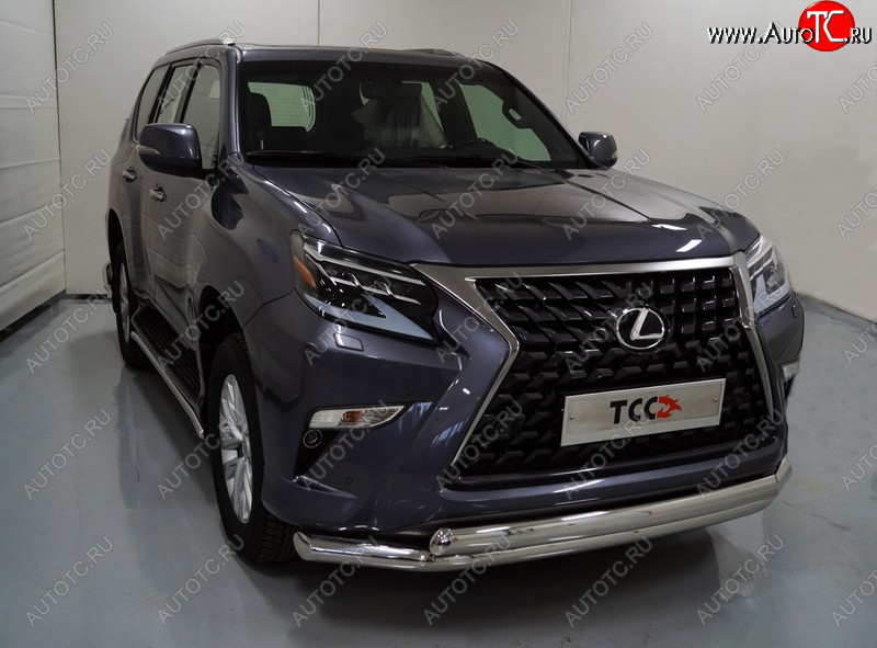 38 949 р. Защита передняя нижняя двойная 76,1*75 мм Тюнинг  Lexus GX460  J150 (2019-2022) 2-ой рестайлинг (нержавейка)  с доставкой в г. Набережные‑Челны