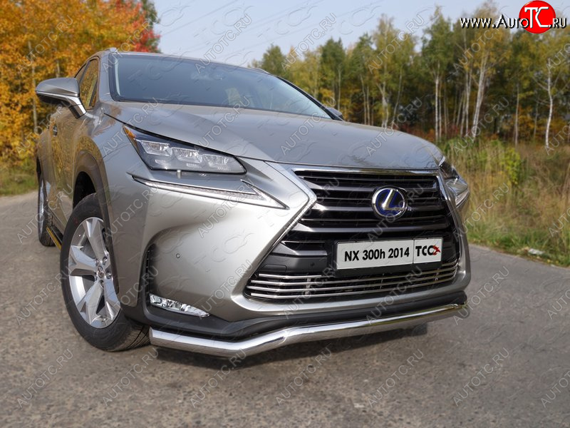 22 599 р. Защита переднего бампера кенгурин 60,3 мм кроме F-Sport ТСС Тюнинг Lexus NX200 Z10 дорестайлинг (2014-2017) (нержавейка)  с доставкой в г. Набережные‑Челны