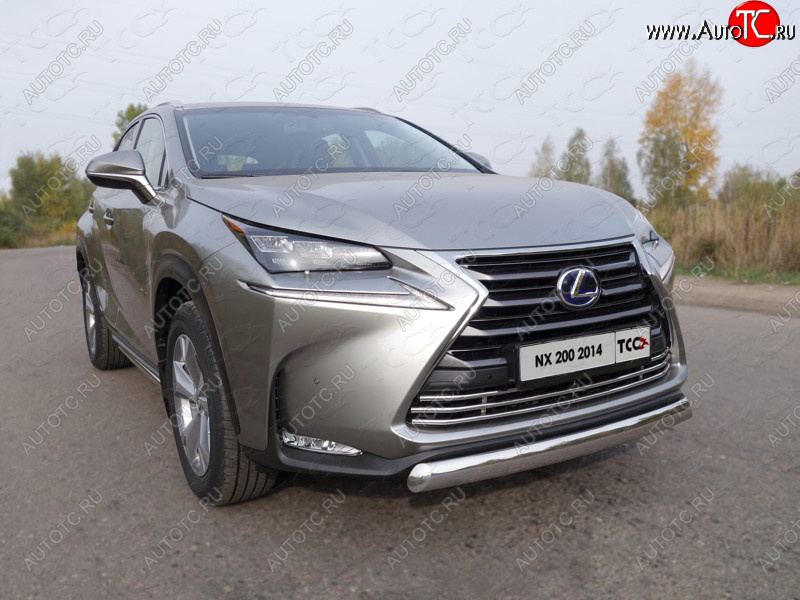 9 349 р. Декоративная вставка переднего бампера (кроме F-Sport) ТСС Тюнинг Lexus NX200 Z10 дорестайлинг (2014-2017) (d 16 мм)  с доставкой в г. Набережные‑Челны