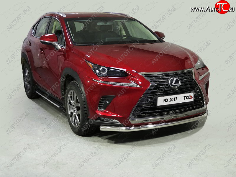 21 799 р. Защита переднего бампера нижняя d60,3 мм ТСС Тюнинг  Lexus NX200  Z10 (2017-2021) рестайлинг (нержавейка)  с доставкой в г. Набережные‑Челны