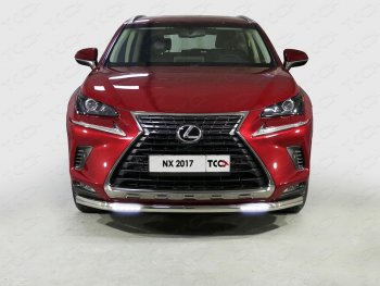 Защита переднего бампера нижняя с ДХО 60,3 мм ТСС Тюнинг Lexus NX200 Z10 рестайлинг (2017-2021) ()