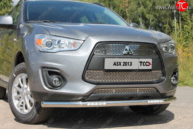 33 999 р. Защита переднего бампера нижняя с ДХО 60,3 мм ТСС Тюнинг Mitsubishi ASX 1-ый рестайлинг (2013-2016) (нержавейка)  с доставкой в г. Набережные‑Челны