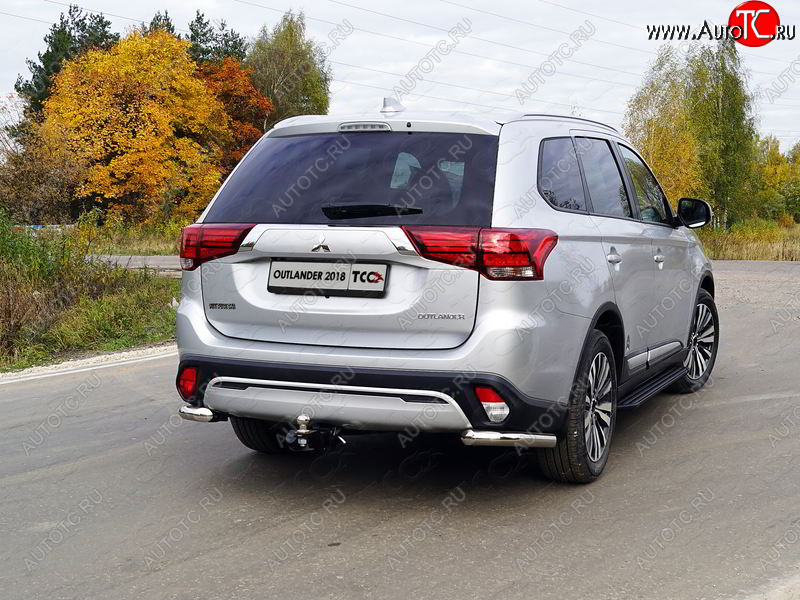 22 999 р. Защита заднего бампера (уголки, d60,3 мм) TCC Mitsubishi Outlander GF 3-ий рестайлинг (2018-2022)  с доставкой в г. Набережные‑Челны