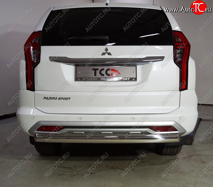 23 399 р. Защита заднего бампера (овальная, d75х42 мм) TCC  Mitsubishi Pajero Sport  QF (2019-2022) рестайлинг  с доставкой в г. Набережные‑Челны