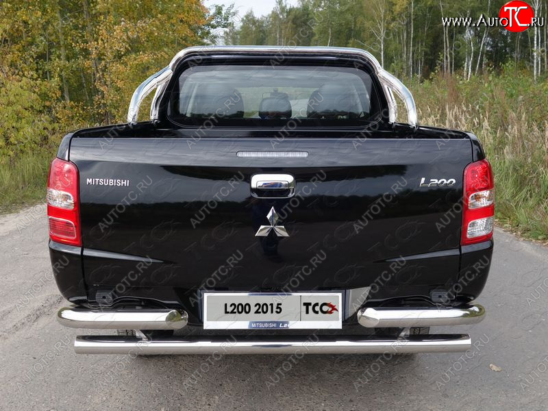 72 399 р. Защита кузова (только для кузова) d75х42 мм ТСС Тюнинг  Mitsubishi L200  5 KK,KL (2018-2022) рестайлинг (нержавейка)  с доставкой в г. Набережные‑Челны