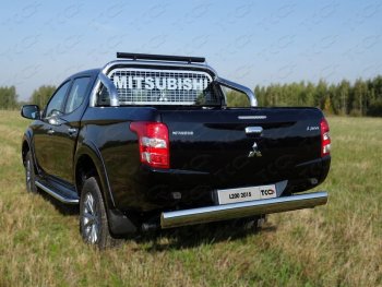 Защита задняя (центральная 120х60 мм) ТСС Тюнинг Mitsubishi (Митсубиси) L200 (л)  5 KK,KL (2018-2022) 5 KK,KL рестайлинг  (центральная)