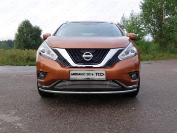 Защита переднего бампера нижняя d42,4 мм ТСС Тюнинг Nissan Murano 3 Z52 дорестайлинг (2015-2022) ()