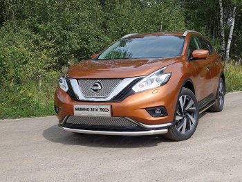 Защита переднего бампера нижняя d60,3 мм ТСС Тюнинг Nissan Murano 3 Z52 дорестайлинг (2015-2022) ()