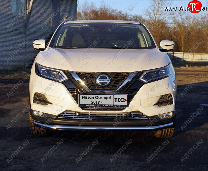 20 899 р. Защита переднего бампера нижняя d60,3 мм ТСС Тюнинг Nissan Qashqai 2 J11 рестайлинг (2017-2022) (нержавейка)  с доставкой в г. Набережные‑Челны