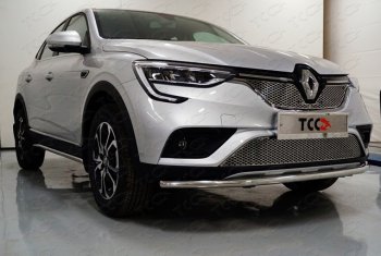 Защита переднего бампера нижняя 42,4 мм ТСС Тюнинг Renault Arkana (2019-2025) ()