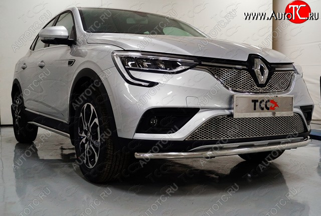 14 699 р. Защита переднего бампера нижняя 42,4 мм ТСС Тюнинг Renault Arkana (2019-2025) (нержавейка)  с доставкой в г. Набережные‑Челны