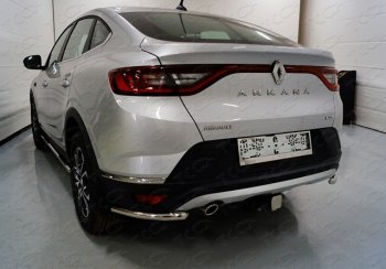 Защита заднего бампера (уголки, d42,4 мм) TCC Renault (Рено) Arkana (Аркана) (2019-2024)