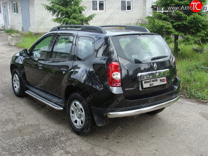 21 899 р. Защита задняя (овальная длинная 75х42 мм) ТСС Тюнинг  Renault Duster  HS (2010-2015) дорестайлинг (овальная длинная)  с доставкой в г. Набережные‑Челны