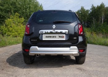 Защита задняя (нержавейка 60,3 мм) ТСС Тюнинг Renault Duster HS рестайлинг (2015-2021)