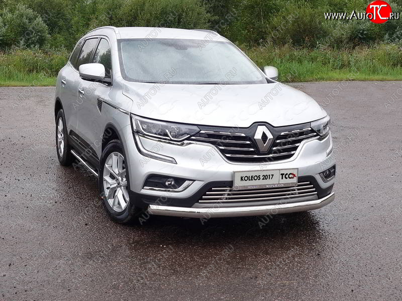 6 499 р. Нижняя декоративная вставка в бампер ТСС Тюнинг  Renault Koleos  2 (2016-2025) (d 16 мм)  с доставкой в г. Набережные‑Челны