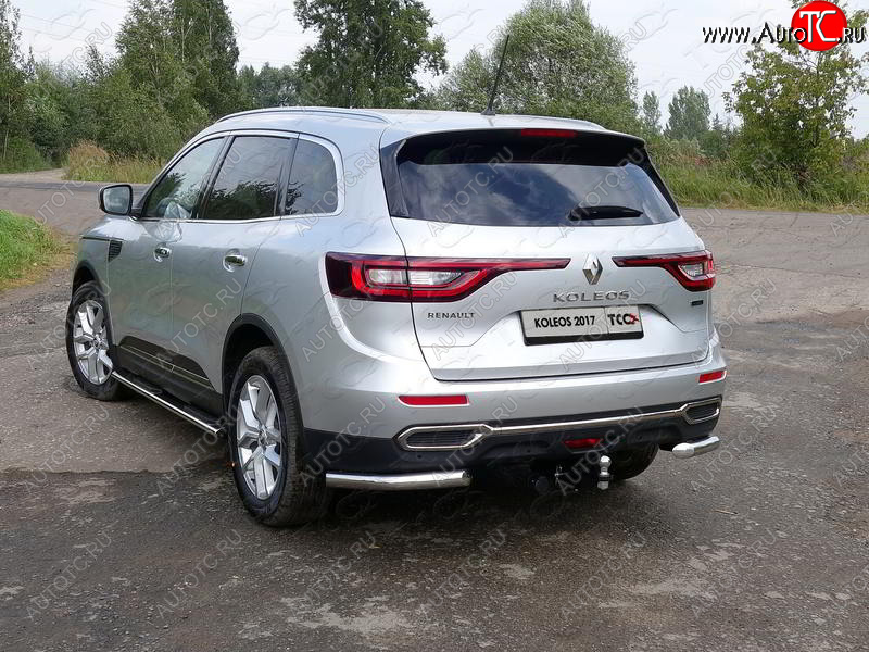 18 699 р. Защита заднего бампера (уголки, d60,3 мм) TCC  Renault Koleos  2 (2016-2025)  с доставкой в г. Набережные‑Челны