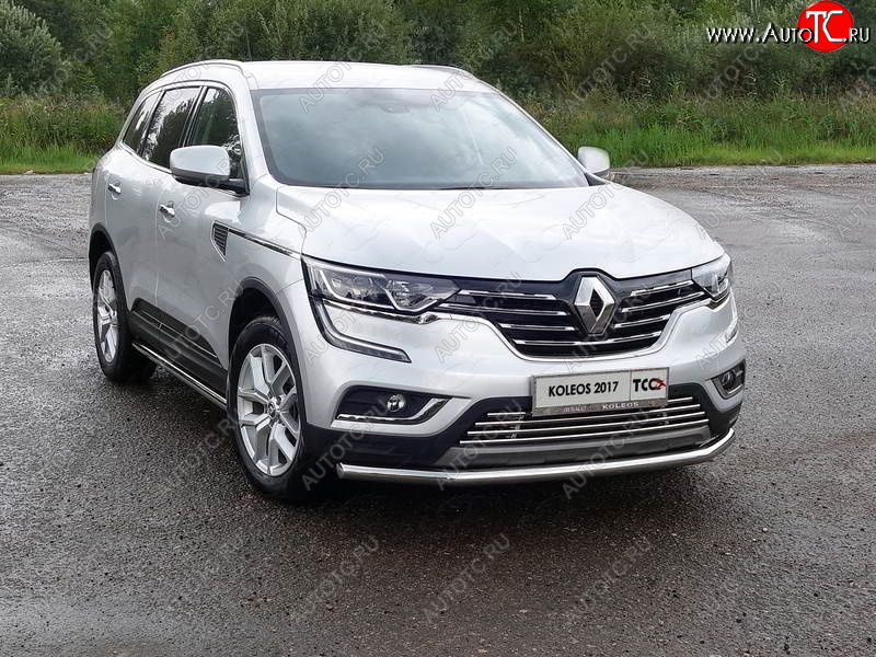 18 699 р. Защита переднего бампера нижняя d60,3 мм ТСС Тюнинг Renault Koleos 2 (2016-2024) (нержавейка)  с доставкой в г. Набережные‑Челны