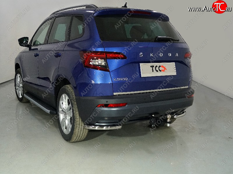 11 299 р. Защита заднего бампера (уголки, d42,4 мм) TCC  Skoda Karoq  NU7 (2020-2025) рестайлинг  с доставкой в г. Набережные‑Челны