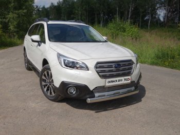 Защита переднего бампера нижняя овальная 75х42 мм ТСС Тюнинг Subaru (Субару) Outback (Аутбэк)  BS/B15 (2014-2018) BS/B15 дорестайлинг универсал ()