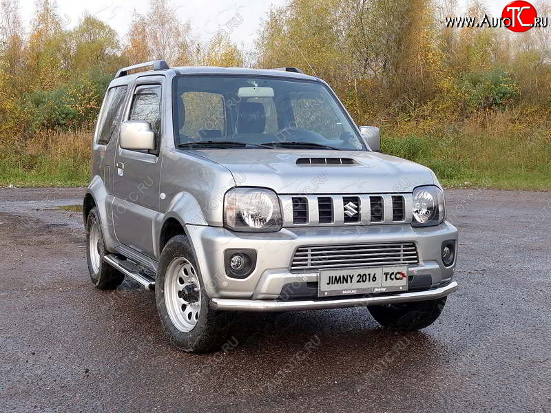 16 899 р. Защита переднего бампера нижняя d60,3 мм ТСС Тюнинг  Suzuki Jimny  JB64 (2018-2025) (нержавейка)  с доставкой в г. Набережные‑Челны