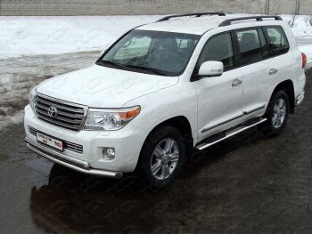 Защита передняя нижняя двойная 76,1*75 мм ТСС Тюнинг Toyota (Тойота) Land Cruiser (Лэнд)  200 (2012-2015) 200 1-ый рестайлинг ()