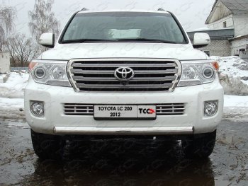 10 299 р. Декоративная вставка переднего бампера ТСС Тюнинг Toyota Land Cruiser 200 1-ый рестайлинг (2012-2015) (d 16 мм)  с доставкой в г. Набережные‑Челны. Увеличить фотографию 1