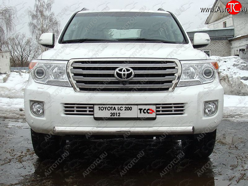 10 299 р. Декоративная вставка переднего бампера ТСС Тюнинг Toyota Land Cruiser 200 1-ый рестайлинг (2012-2015) (d 16 мм)  с доставкой в г. Набережные‑Челны