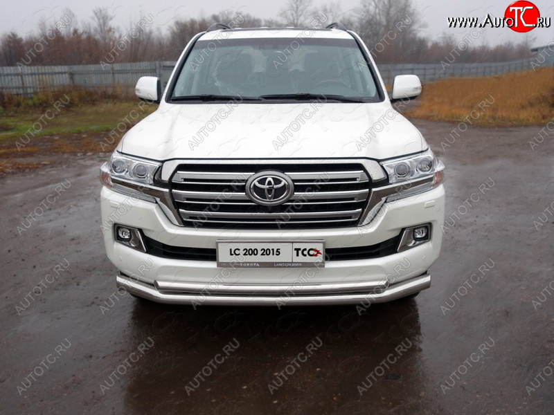 36 999 р. Защита передняя нижняя двойная 76,1*50,8 мм кроме EXECUTIVE Тюнинг  Toyota Land Cruiser  200 (2015-2021) 2-ой рестайлинг (нержавейка)  с доставкой в г. Набережные‑Челны