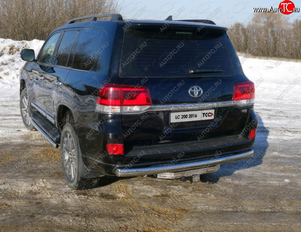 24 999 р. Защита заднего бампера (овальная, d75х42 мм) TCC  Toyota Land Cruiser  200 (2015-2021) 2-ой рестайлинг  с доставкой в г. Набережные‑Челны