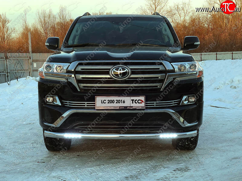 47 999 р. Защита переднего бампера нижняя с ДХО 76,1 мм ТСС Тюнинг  Toyota Land Cruiser  200 (2015-2021) 2-ой рестайлинг (EXECUTIVE)  с доставкой в г. Набережные‑Челны